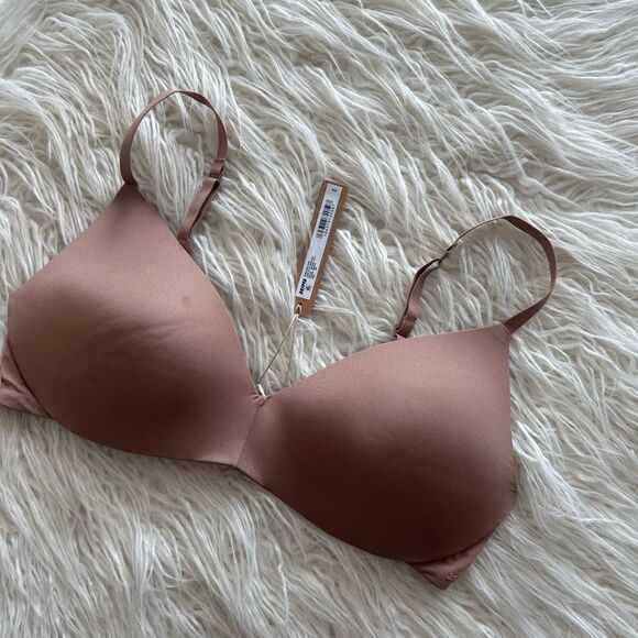 Skims Wireless Form Pushup Plunge Bra Sienna Size 36C - Picture 3 of 8